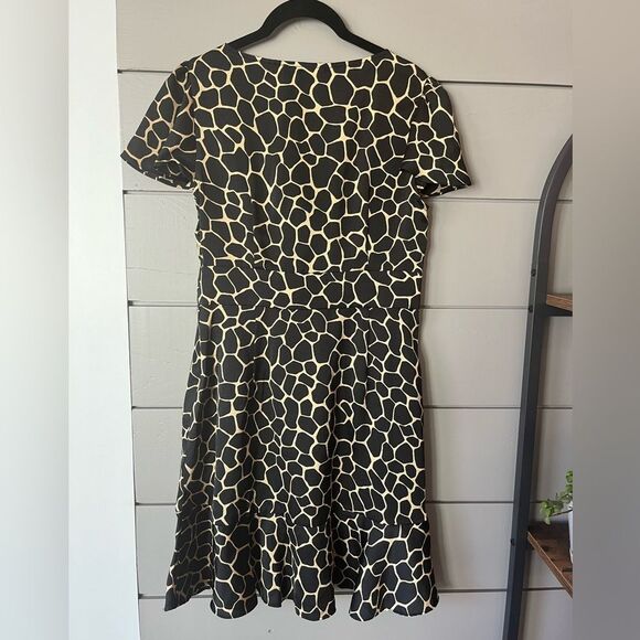 Michael‎ Kors luxury giraffe printed tie mini party dress size 6 - Picture 4 of 7